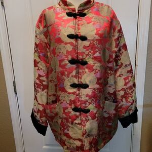 New Kimono Jacket Japanese Asian Red Asos Size 14 Large Contemporary New